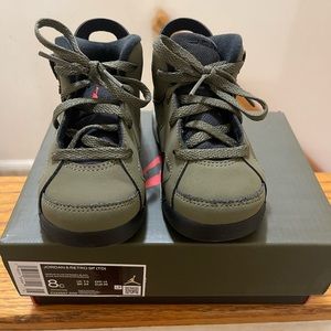 Air jordan retro 6 SP army green toddler boy 8c